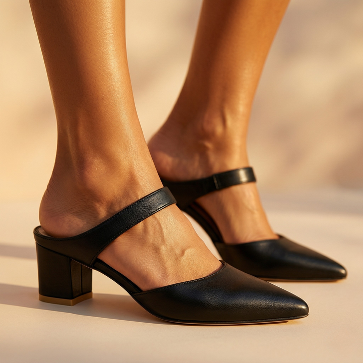 Valora Leather Slingback Orthopedic Heels