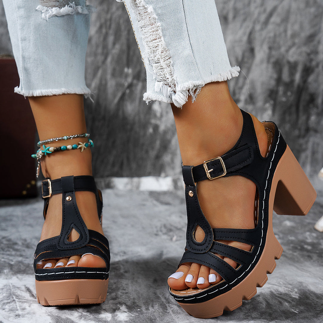 Elara™ Vintage Platform Sandals