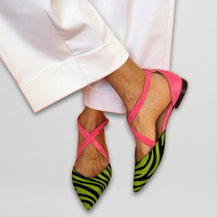 Fern - Ballet Flat Heels with Straps
