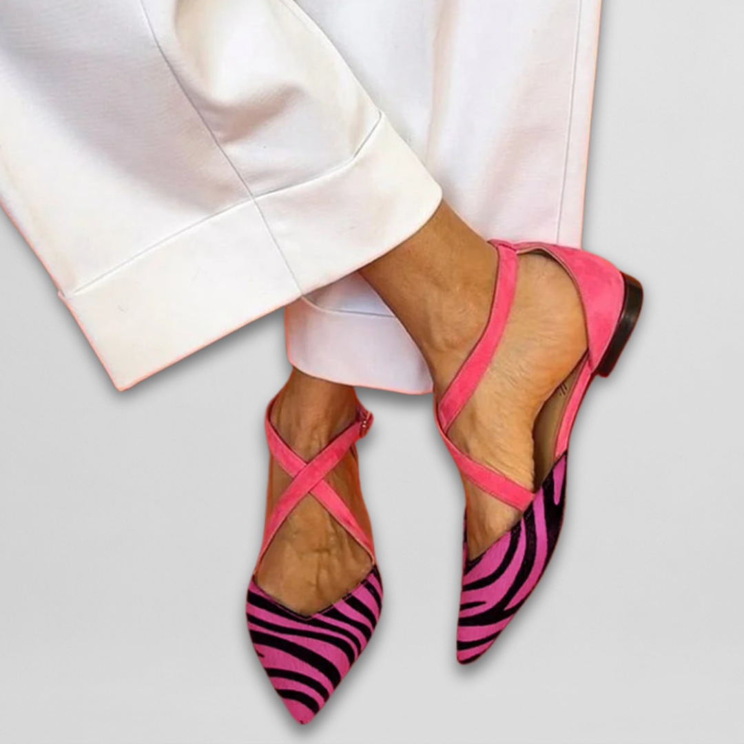Fern - Ballet Flat Heels with Straps