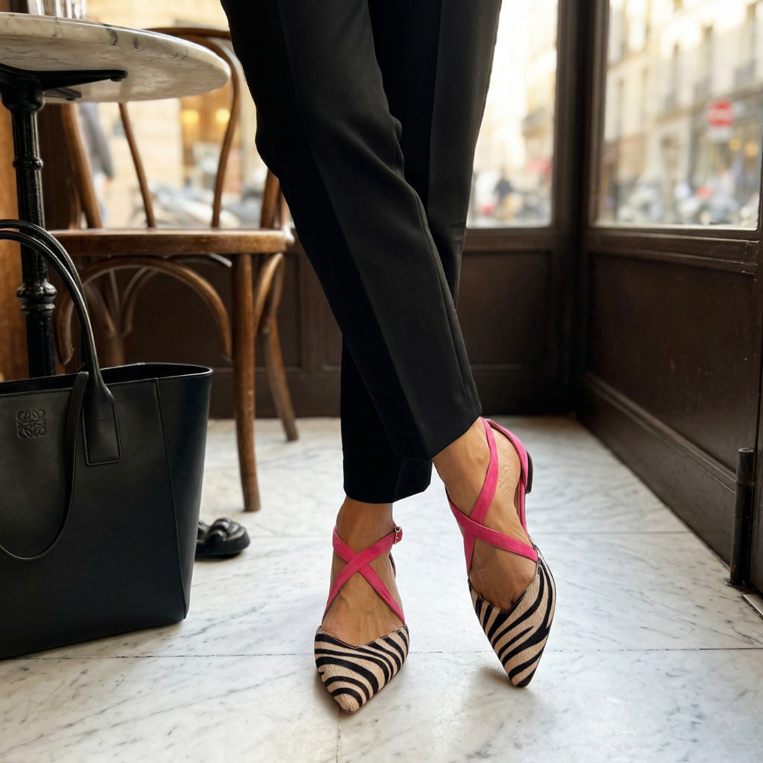 Fern - Ballet Flat Heels with Straps