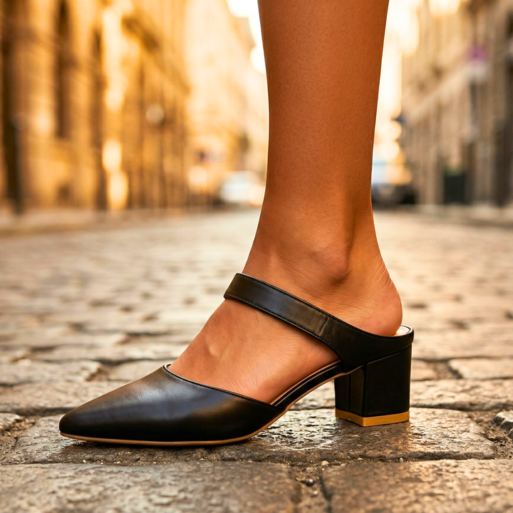 Valora Leather Slingback Orthopedic Heels