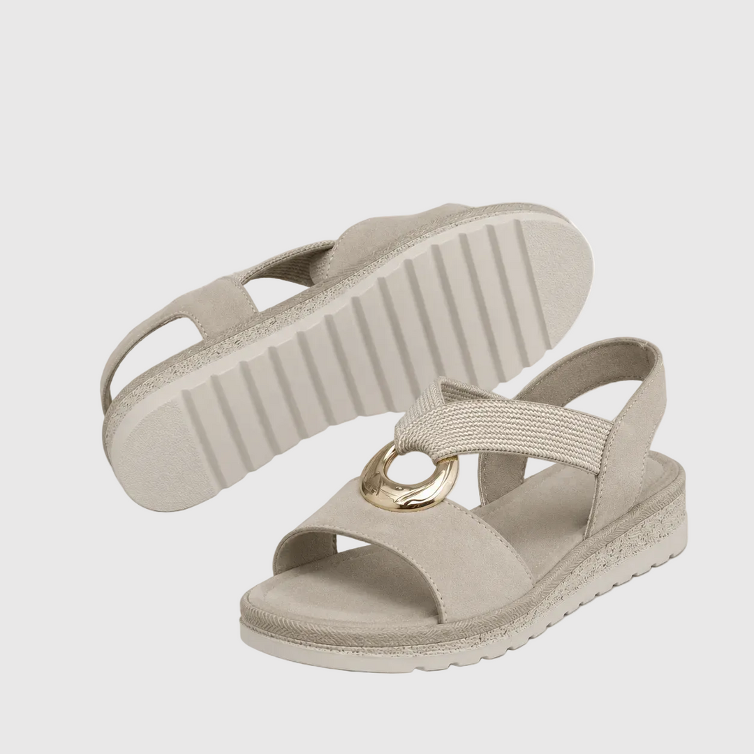 Skylar | Flat Sandals With Metal Buckle