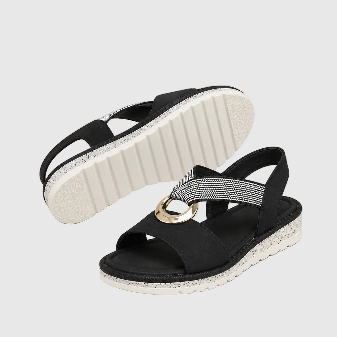 Skylar | Flat Sandals With Metal Buckle