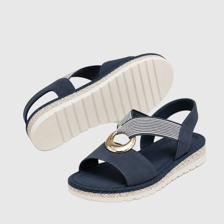Skylar | Flat Sandals With Metal Buckle