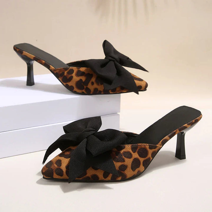Sienna - Leopard Comfort Bow Heels