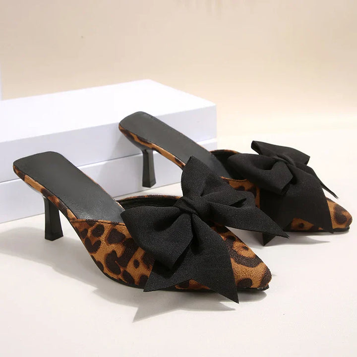 Sienna - Leopard Comfort Bow Heels
