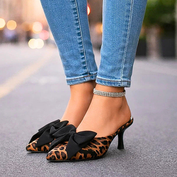 Sienna - Leopard Comfort Bow Heels