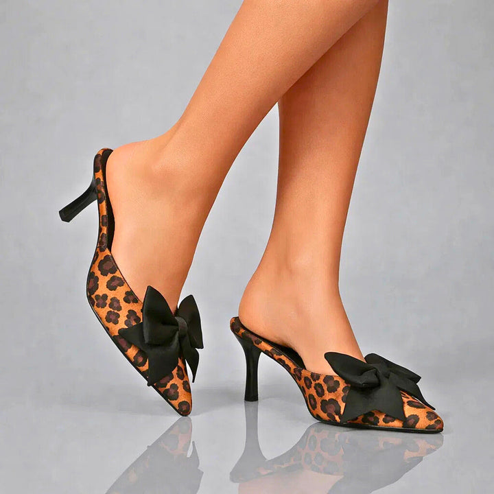 Sienna - Leopard Comfort Bow Heels